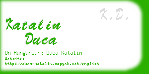 katalin duca business card